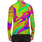 Abstract Liquid Trippy Print Men's Long Sleeve Rash Guard