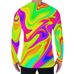 Abstract Liquid Trippy Print Men's Long Sleeve T-Shirt