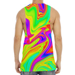 Abstract Liquid Trippy Print Men's Muscle Tank Top