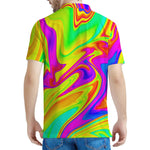 Abstract Liquid Trippy Print Men's Polo Shirt