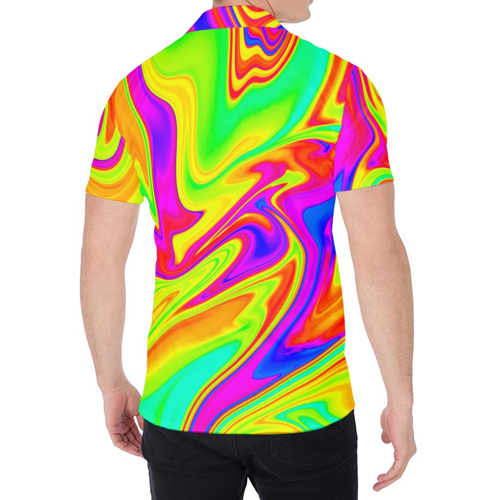 Abstract Liquid Trippy Print Men's Shirt