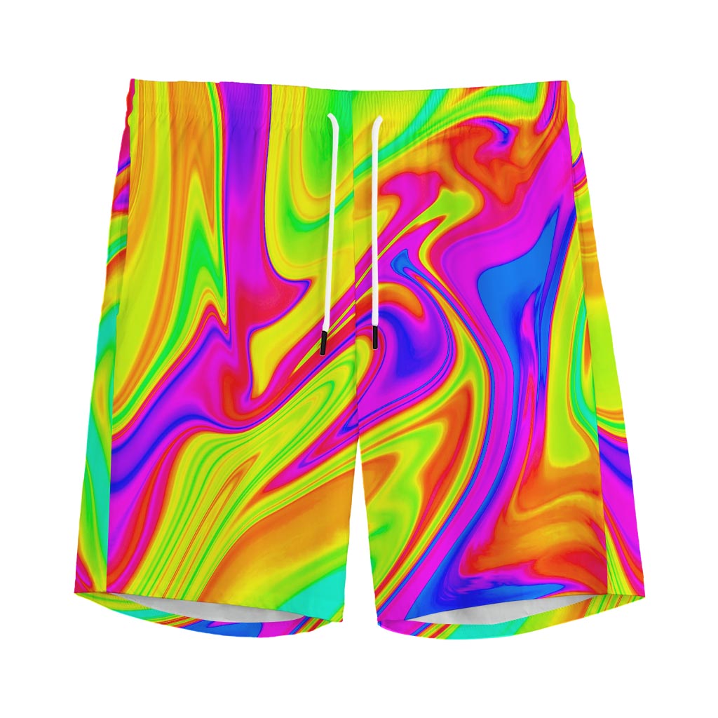 Abstract Liquid Trippy Print Men's Sports Shorts