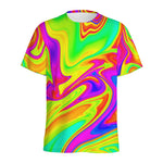 Abstract Liquid Trippy Print Men's Sports T-Shirt