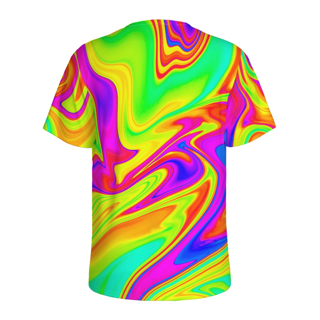Abstract Liquid Trippy Print Men's Sports T-Shirt