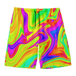 Abstract Liquid Trippy Print Men's Swim Trunks