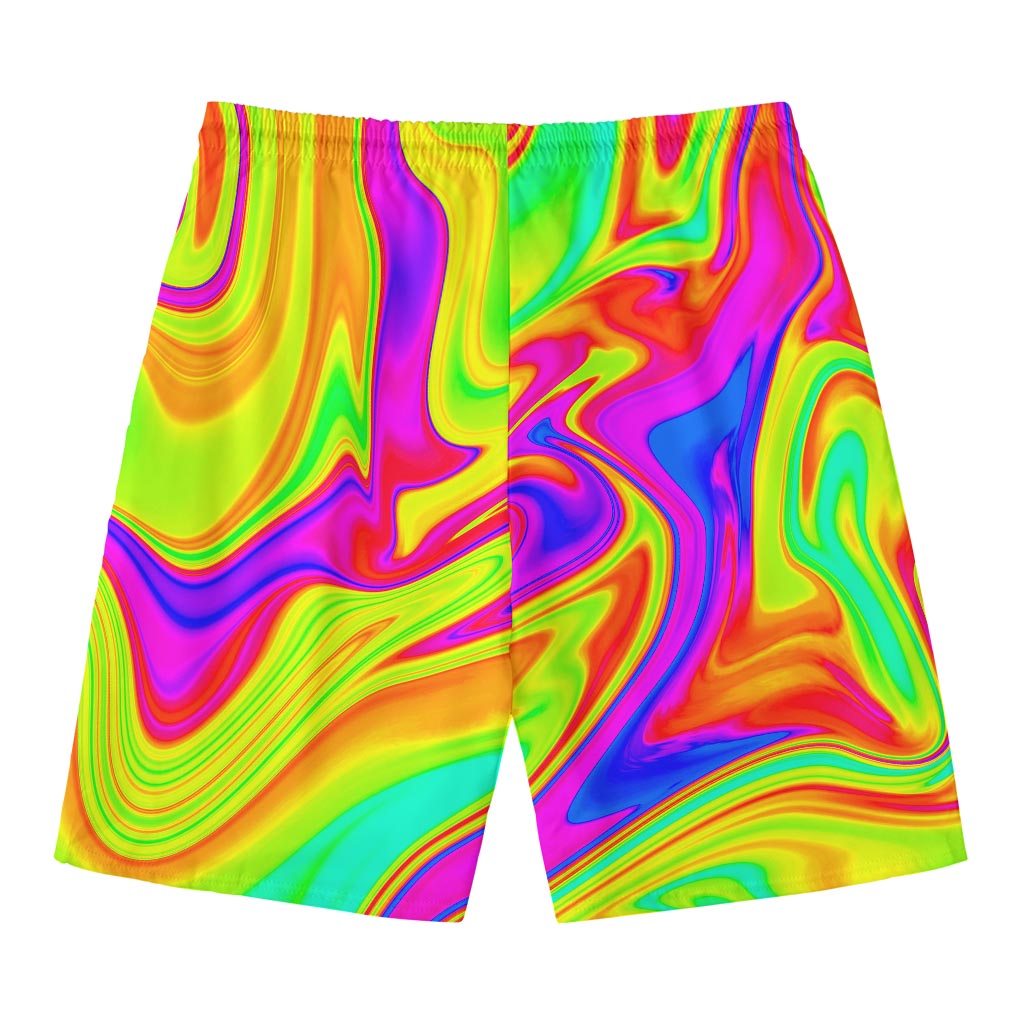 Abstract Liquid Trippy Print Men's Swim Trunks