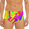 Abstract Liquid Trippy Print Men's Triangle Swim Briefs