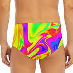 Abstract Liquid Trippy Print Men's Triangle Swim Briefs