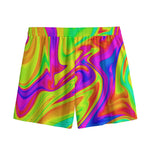 Abstract Liquid Trippy Print Mesh Shorts