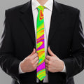 Abstract Liquid Trippy Print Necktie