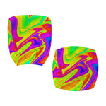 Abstract Liquid Trippy Print Office Chair Cover