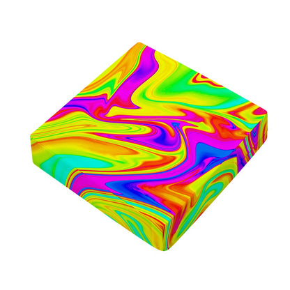 Abstract Liquid Trippy Print Outdoor Seat Cushion Cover