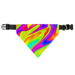Abstract Liquid Trippy Print Over The Collar Dog Bandana