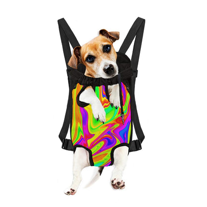 Abstract Liquid Trippy Print Pet Carrier Backpack