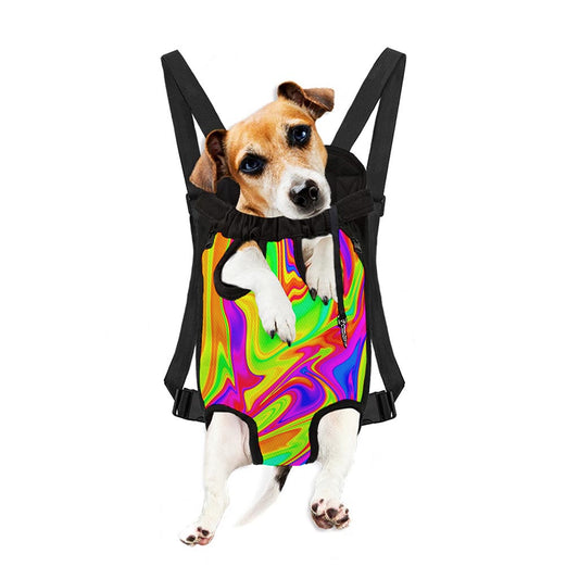 Abstract Liquid Trippy Print Pet Carrier Backpack