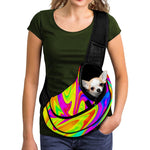 Abstract Liquid Trippy Print Pet Sling Carrier