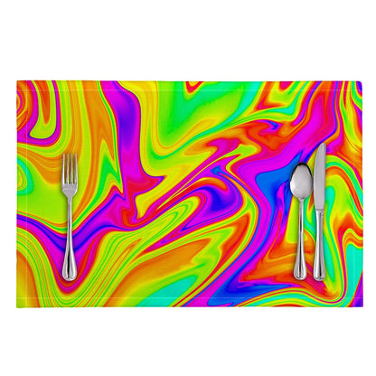 Abstract Liquid Trippy Print Placemat