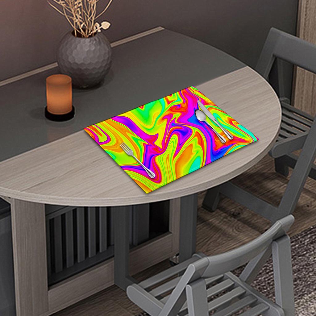 Abstract Liquid Trippy Print Placemat