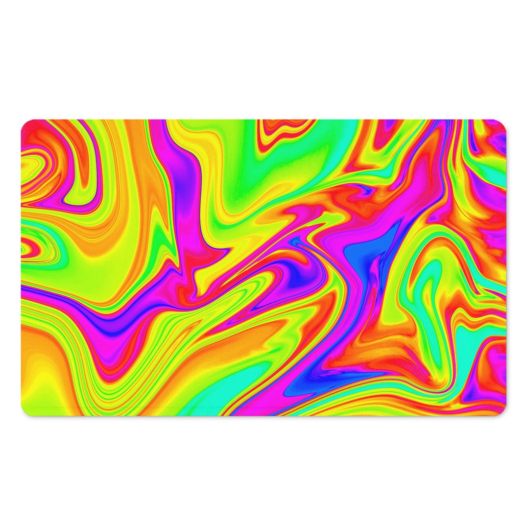 Abstract Liquid Trippy Print Polyester Doormat
