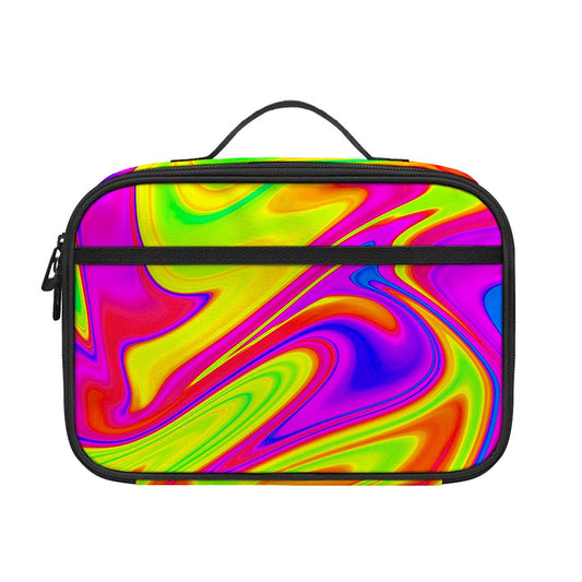 Abstract Liquid Trippy Print Portable Lunch Bag
