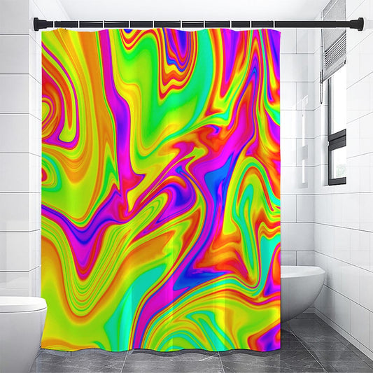 Abstract Liquid Trippy Print Premium Shower Curtain