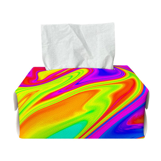 Abstract Liquid Trippy Print Rectangle Tissue Box Cover