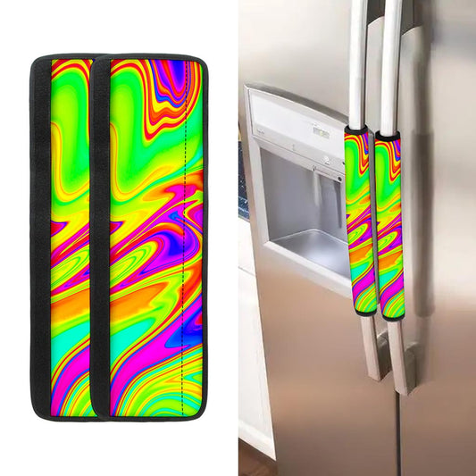 Abstract Liquid Trippy Print Refrigerator Handle Covers
