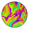 Abstract Liquid Trippy Print Round Floor Mat