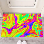 Abstract Liquid Trippy Print Rubber Doormat