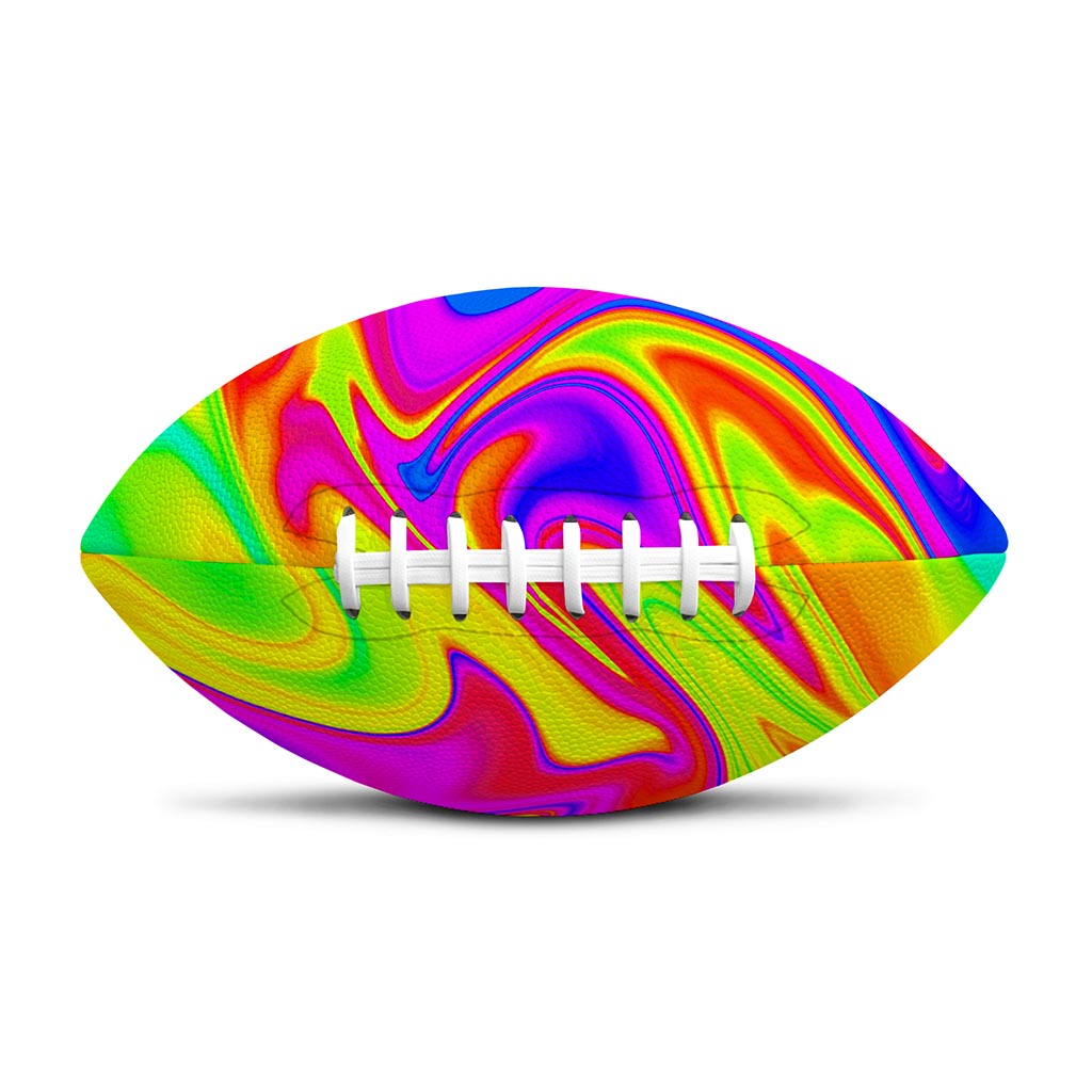 Abstract Liquid Trippy Print Rugby Ball