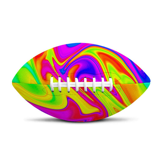Abstract Liquid Trippy Print Rugby Ball