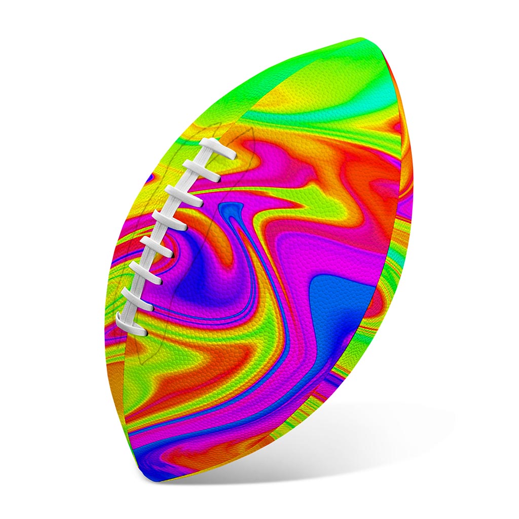 Abstract Liquid Trippy Print Rugby Ball