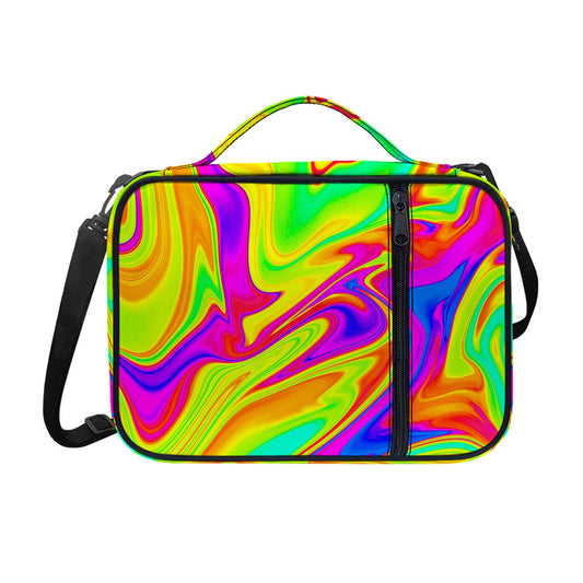 Abstract Liquid Trippy Print Shoulder Strap Bible Bag