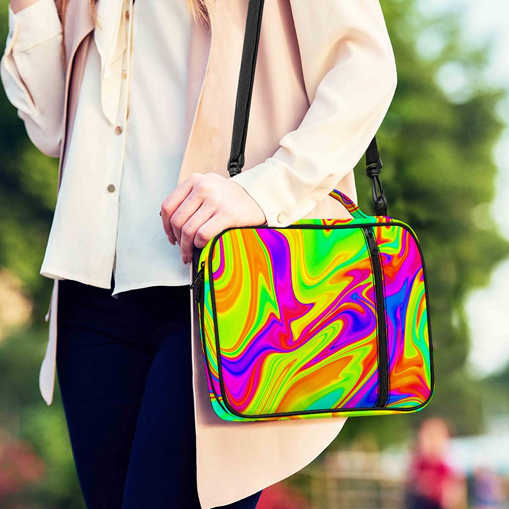 Abstract Liquid Trippy Print Shoulder Strap Bible Bag