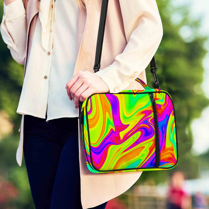 Abstract Liquid Trippy Print Shoulder Strap Bible Bag