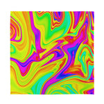 Abstract Liquid Trippy Print Silk Bandana