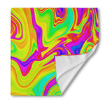Abstract Liquid Trippy Print Silk Bandana