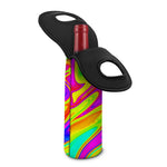 Abstract Liquid Trippy Print Single Neoprene Wine Tote