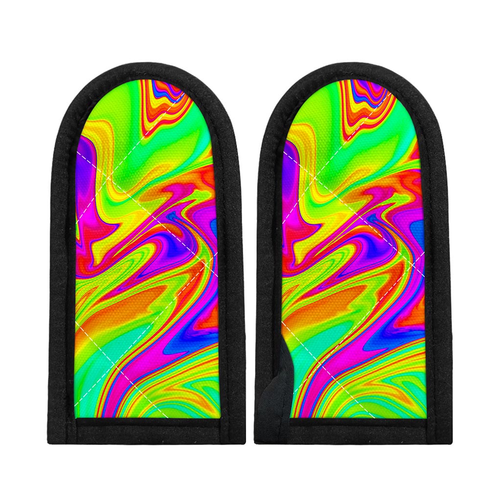 Abstract Liquid Trippy Print Skillet Handle Cover
