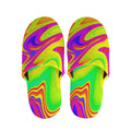 Abstract Liquid Trippy Print Slippers