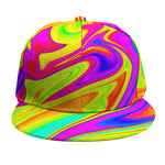 Abstract Liquid Trippy Print Snapback Cap