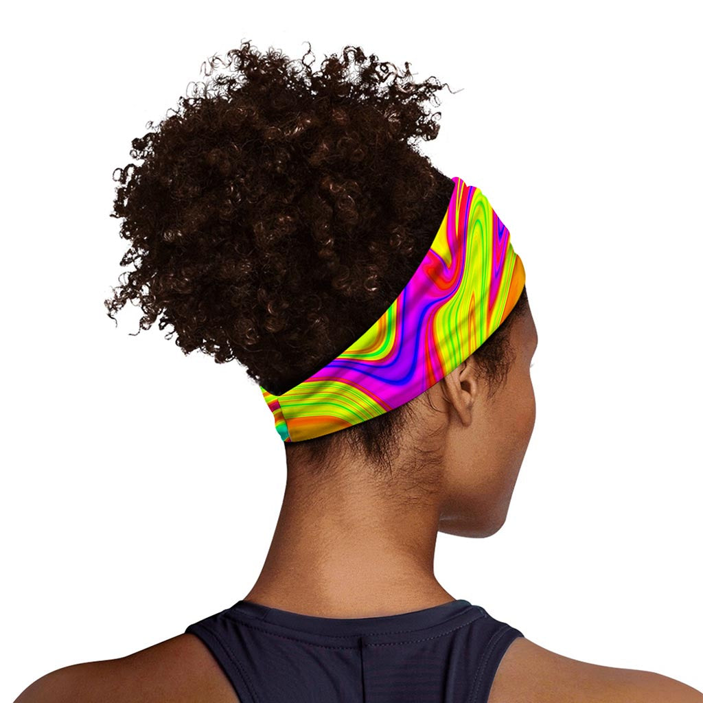 Abstract Liquid Trippy Print Sports Headband