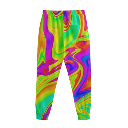 Abstract Liquid Trippy Print Sweatpants