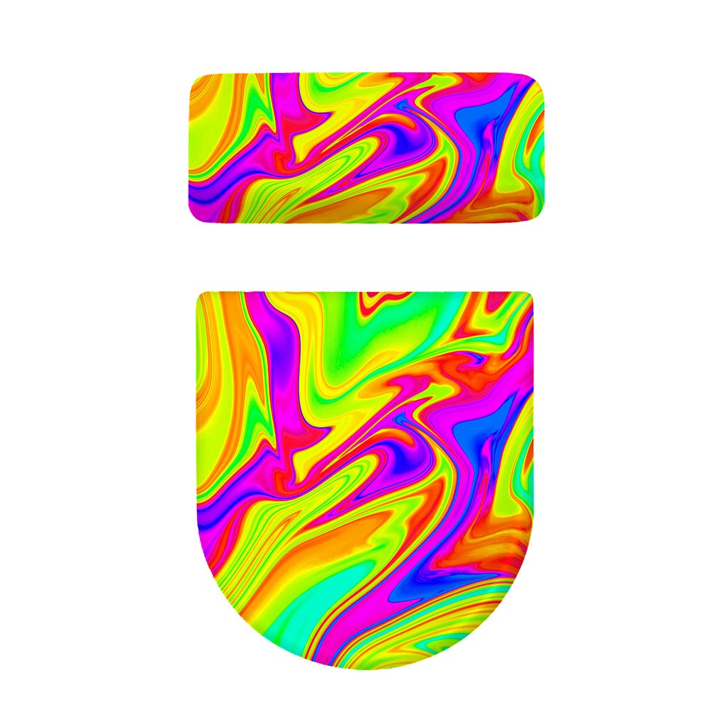 Abstract Liquid Trippy Print Toilet Lid And Tank Cover Set