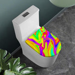 Abstract Liquid Trippy Print Toilet Lid Cover