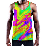 Abstract Liquid Trippy Print Training Tank Top