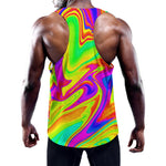 Abstract Liquid Trippy Print Training Tank Top