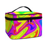 Abstract Liquid Trippy Print Travel Makeup Bag