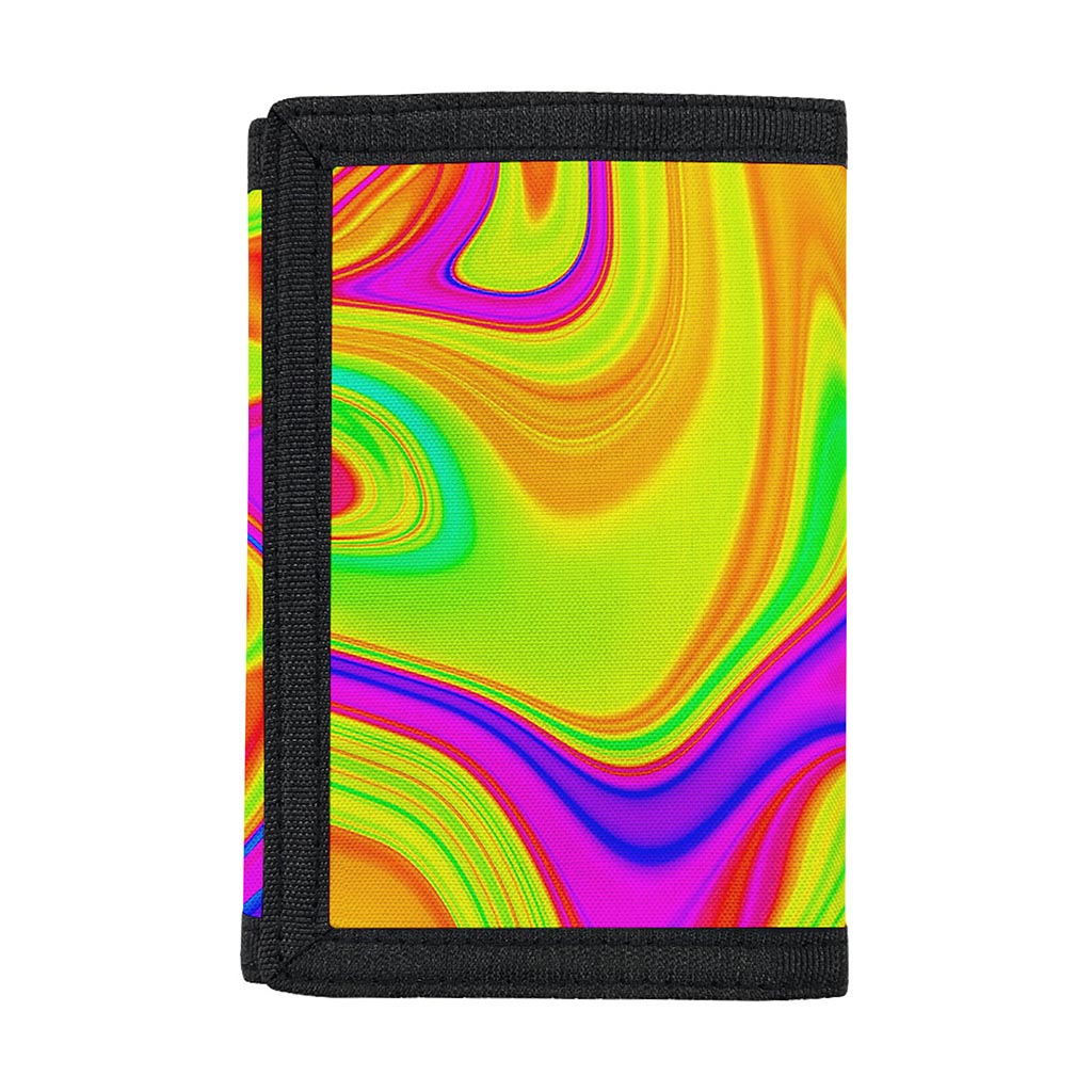 Abstract Liquid Trippy Print Trifold Wallet