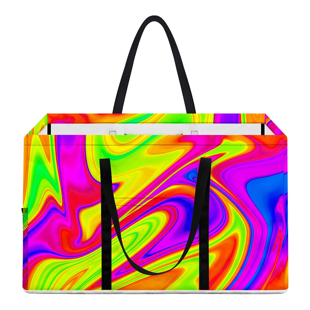 Abstract Liquid Trippy Print Utility Tote Bag